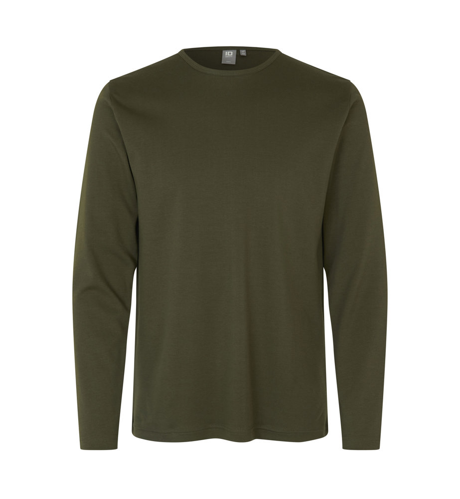 Interlock T-shirt | lange mouw - Olijf (C-570)