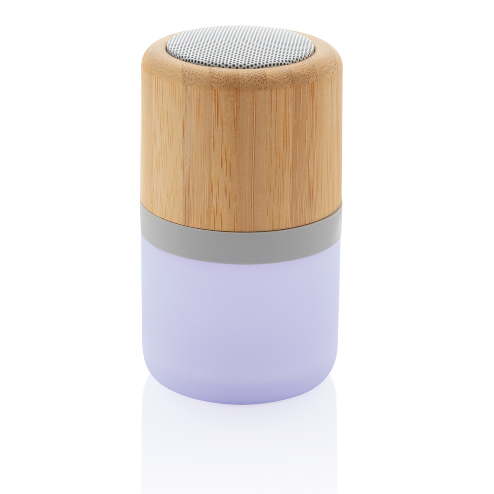 Draadloze bamboe 3W speaker met sfeerlicht