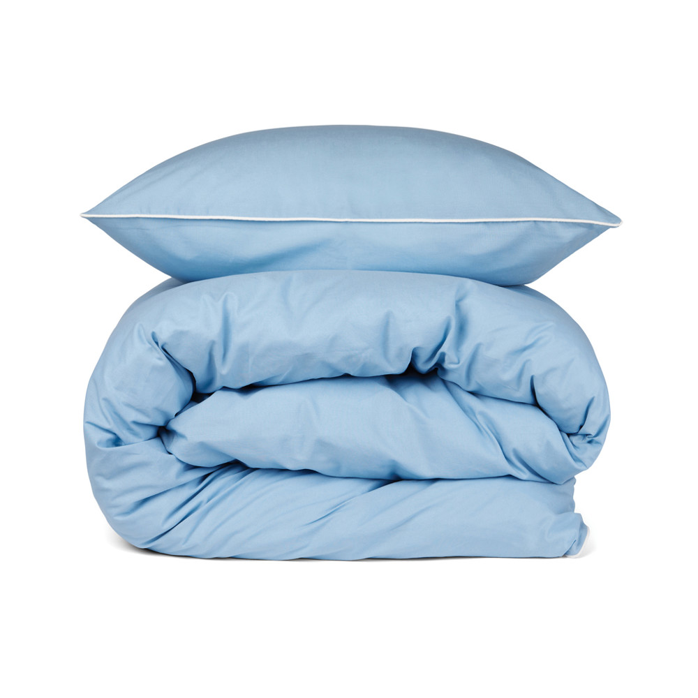 VINGA Marston OCS biologisch katoenen beddengoedset, 4 stuks - blauw (± PMS 16-4120 TPG)