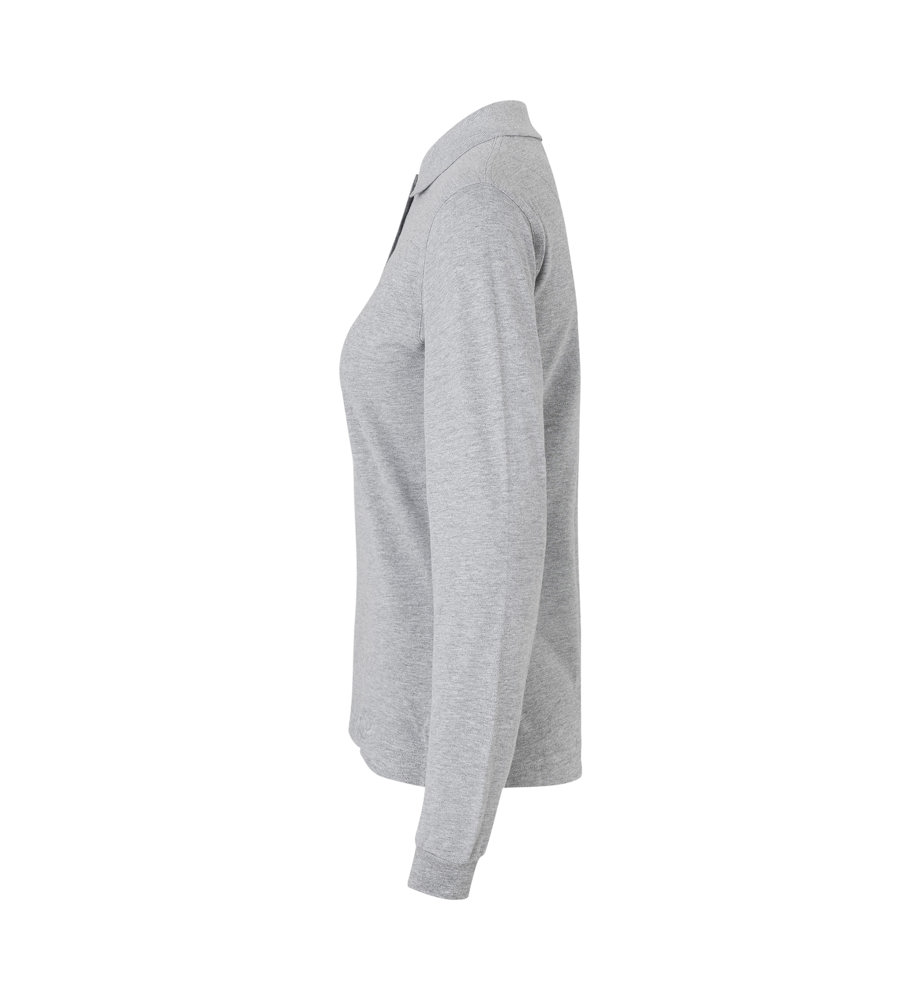 Poloshirt met lange mouw | stretch | dames
