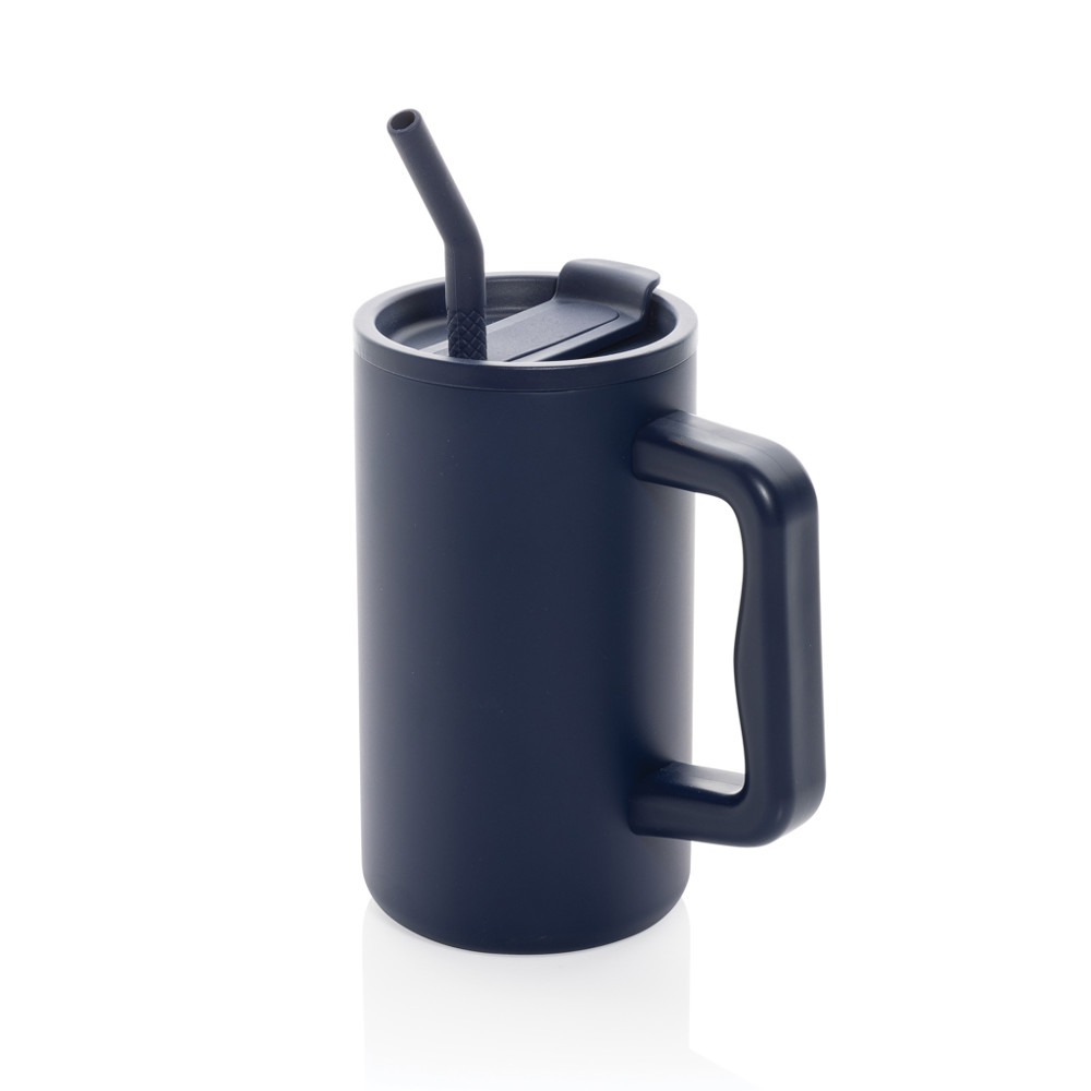 Cube RCS gerecycled RVS beker 800ml - donkerblauw (± PMS 2767C)