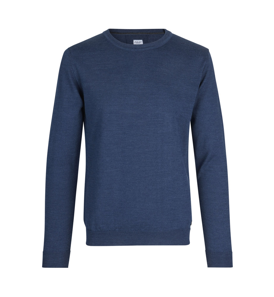 SEVEN SEAS The knit | o-neck - Blauw gemêleerd (C-716)
