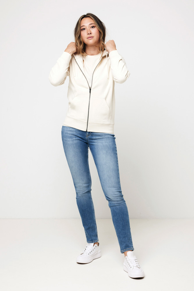 IQONIQ Abisko gerecycled katoen hoodie met rits
