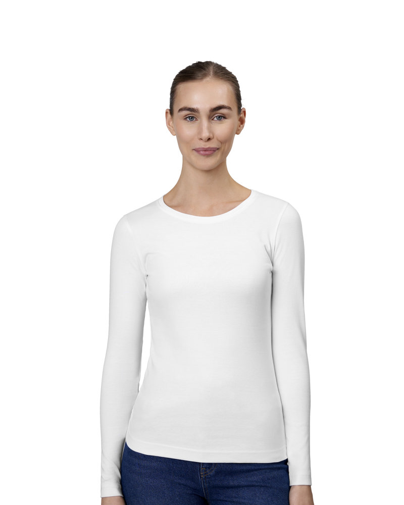 Interlock T-shirt | lange mouw | dames