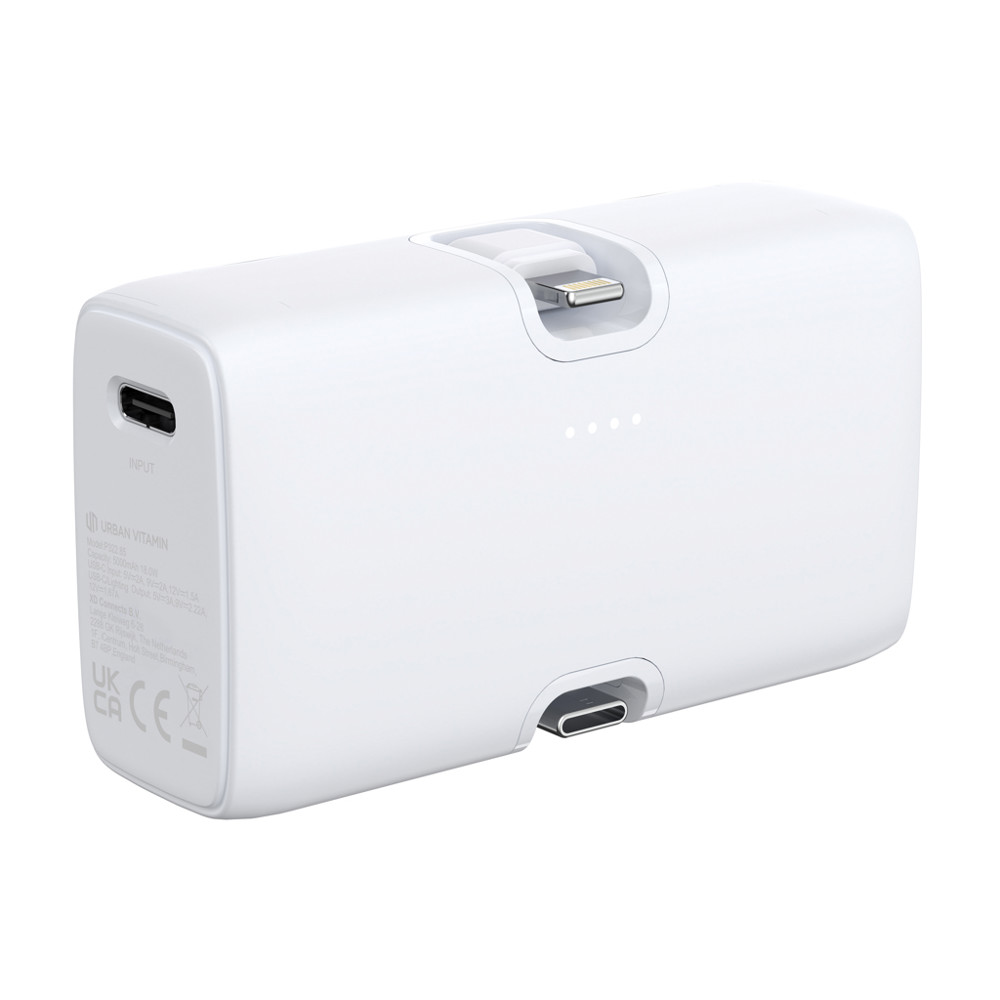 Urban Vitamin Los Angeles RCS rplastic 20W PD powerbank - wit (± PMS White)