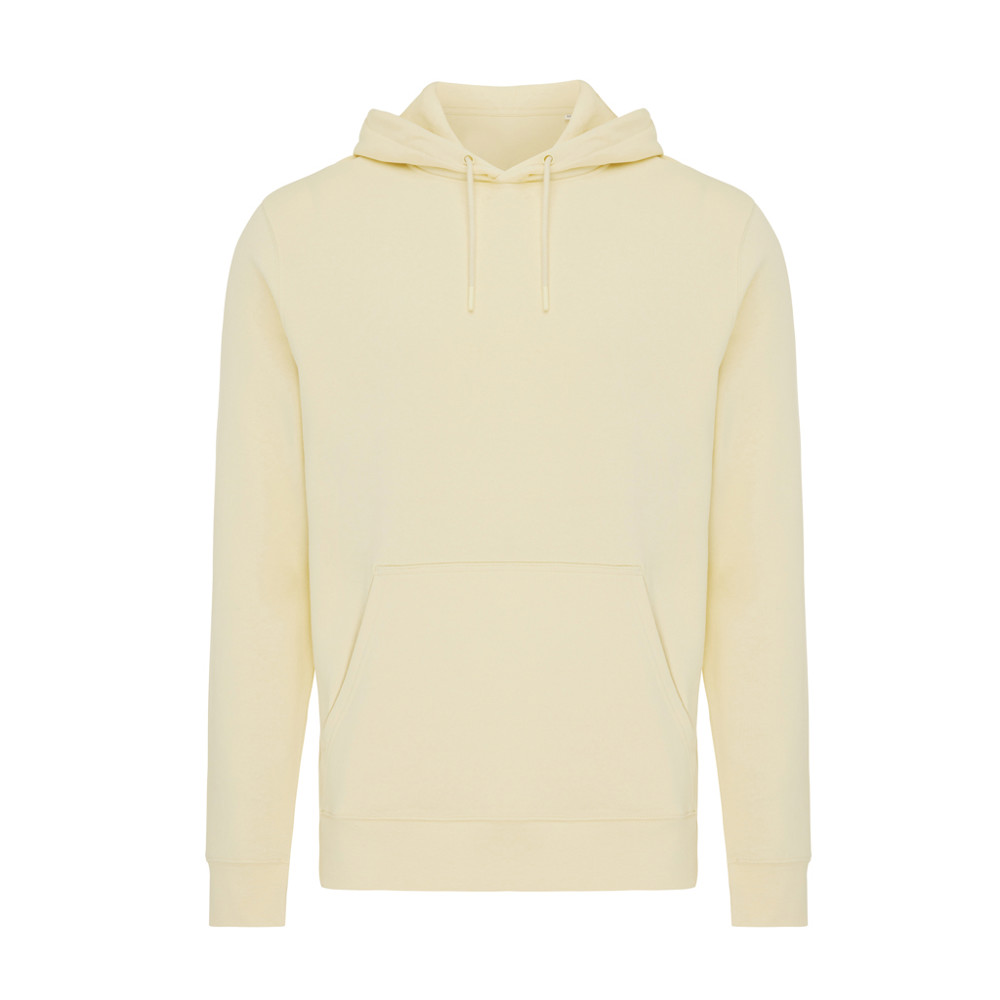 IQONIQ Rila lichtgewicht gerecycled katoen hoodie - cream yellow (± PMS 12-0717 TCX)