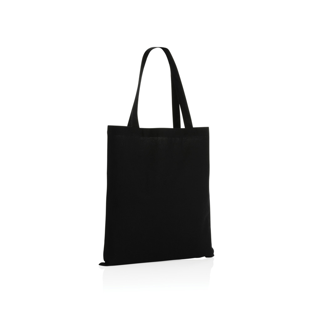 Impact AWARE™ gerecycled katoenen draagtas 145gsm - zwart (± PMS Black)