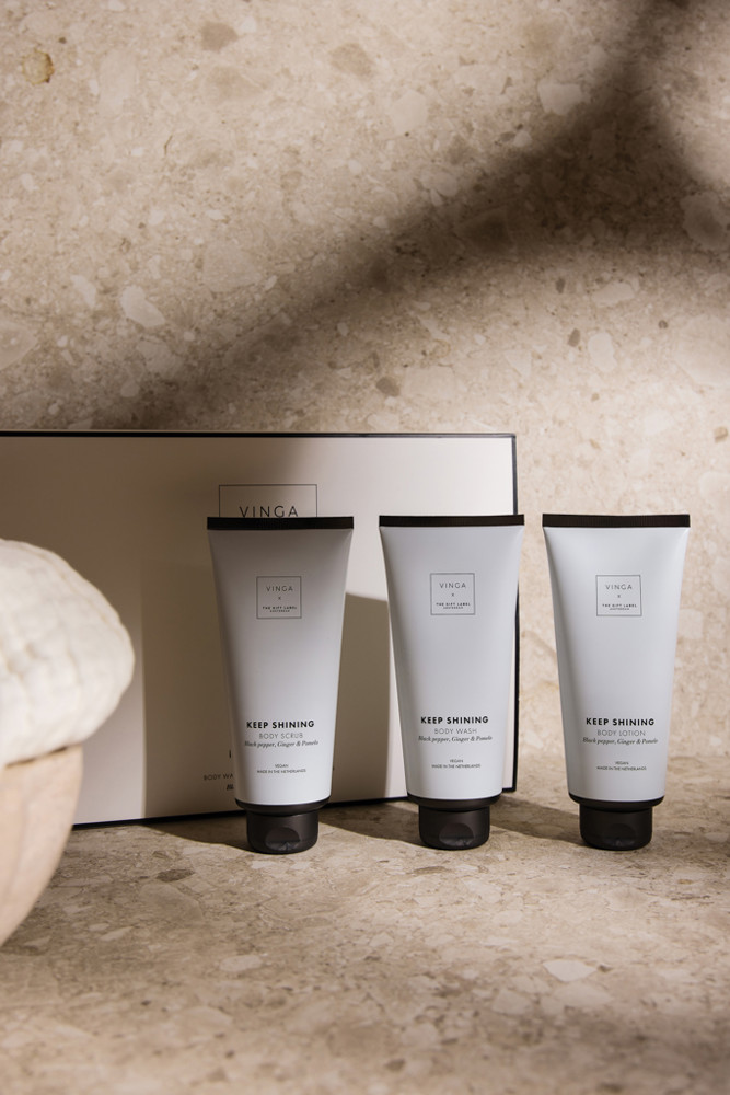 VINGA x TGL giftset voor lichaamsverzorging