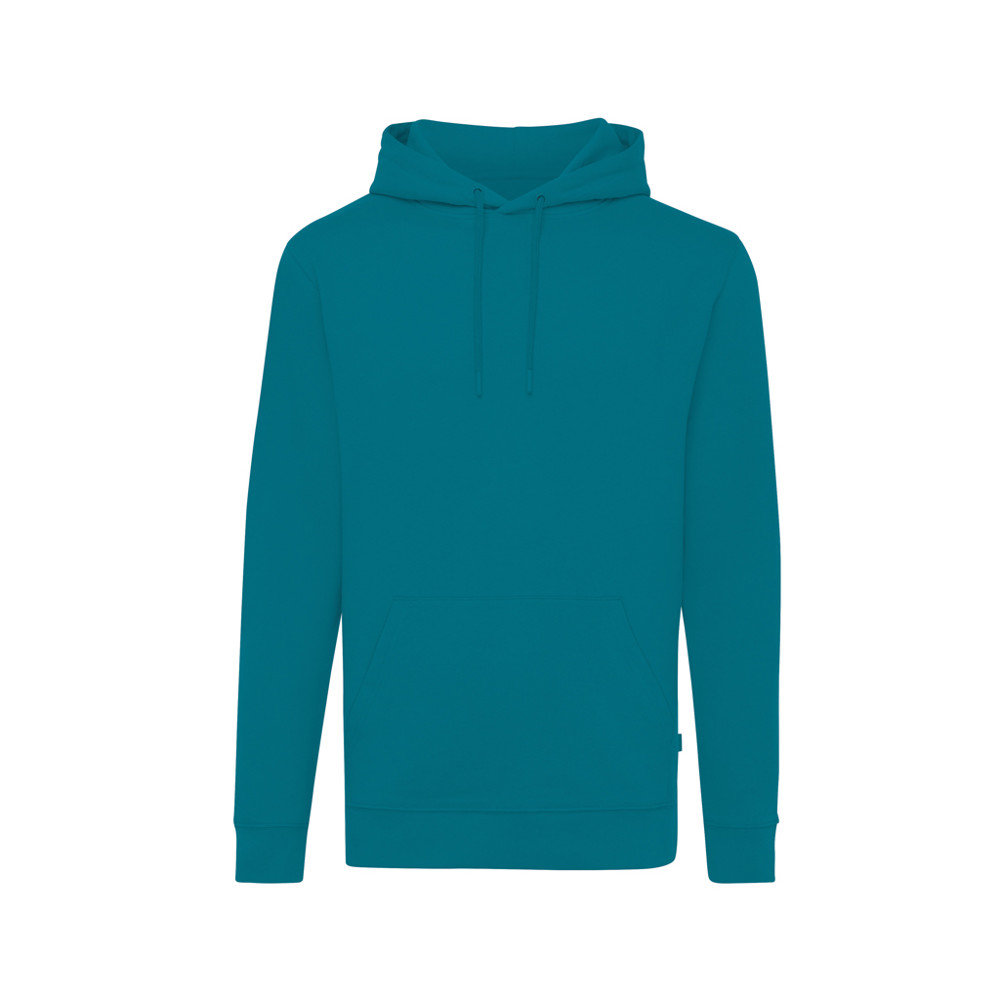 IQONIQ Jasper gerecycled katoen hoodie - verdigris (± PMS 18-4834TCX)