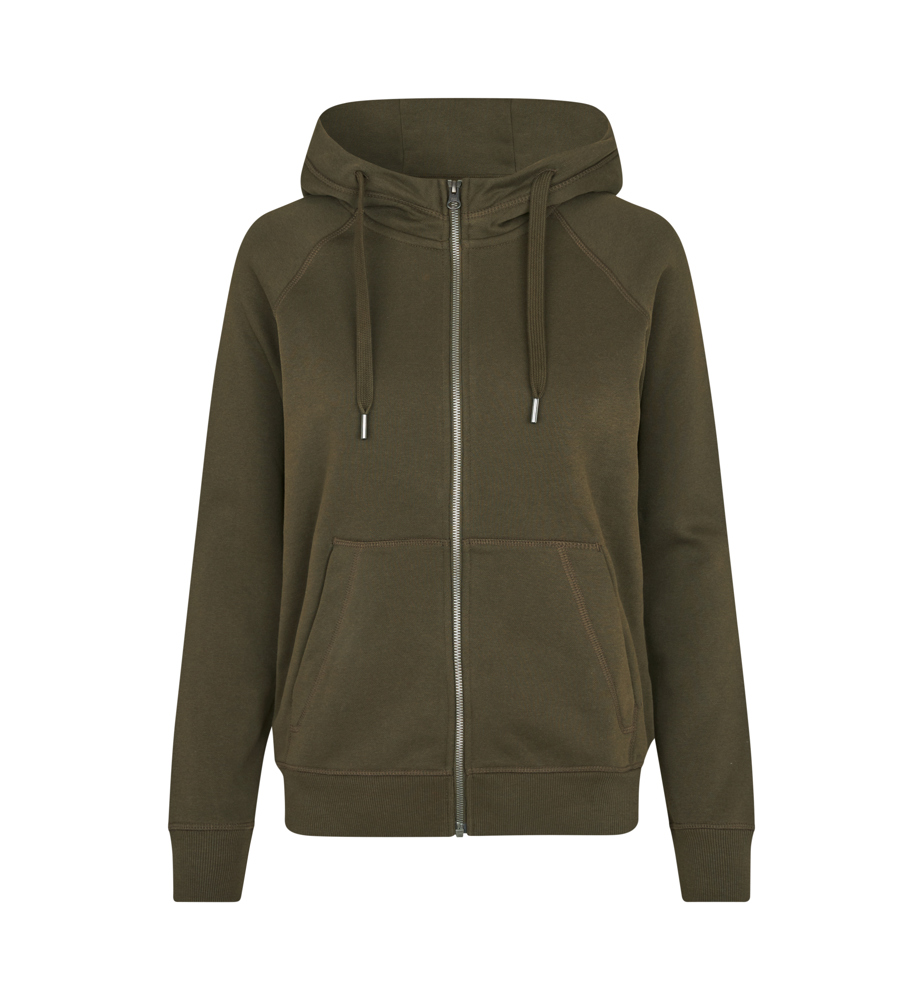 CORE hoodie | met rits | dames - Olijf (C-570)