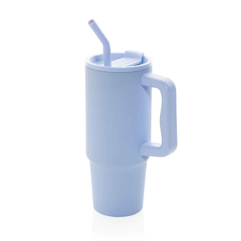 Embrace deluxe RCS recycled RVS drinkbeker 900ml - lichtblauw (± PMS Blue P113-9C)