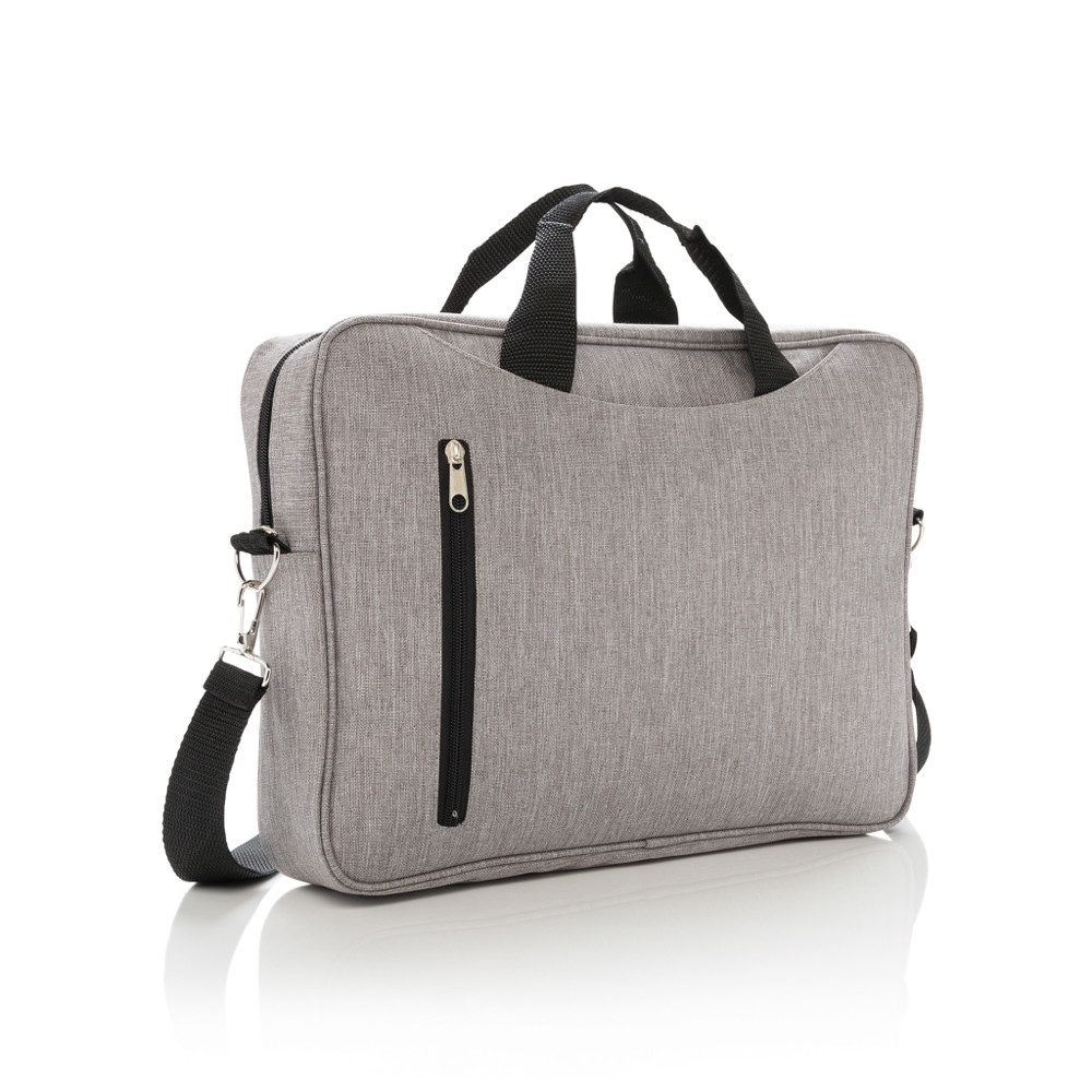Basic 15” laptop tas PVC-vrij - grijs (± PMS Warm Grey 6)