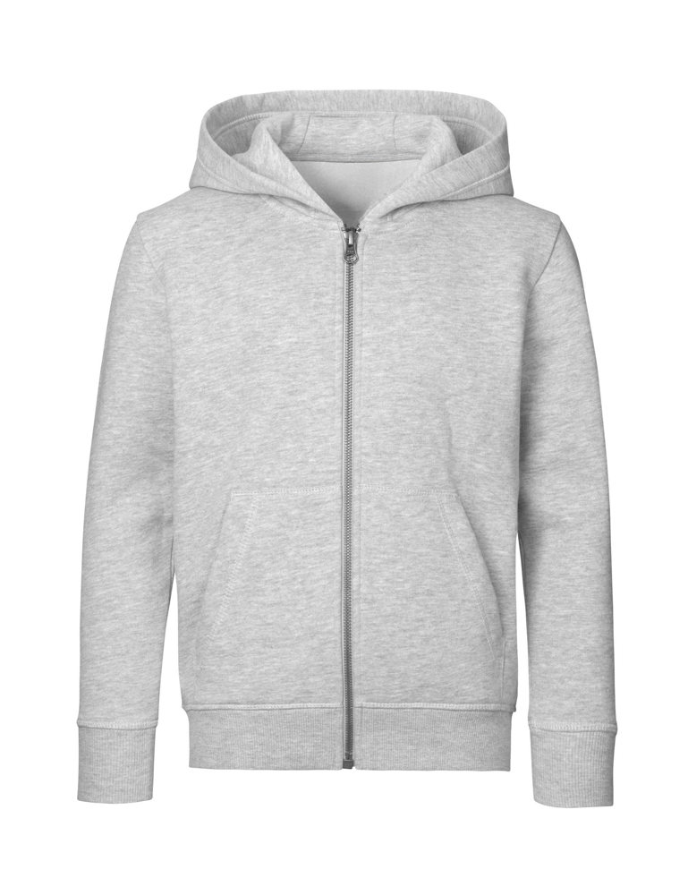 CORE hoodie met rits | kinderen - Grijs gemêleerd (C-210)