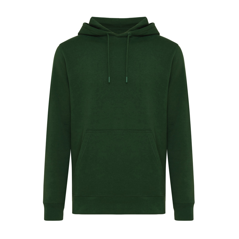 IQONIQ Rila lichtgewicht gerecycled katoen hoodie - forest green (± PMS 19-5920TCX)