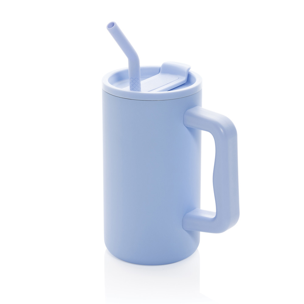 Cube RCS gerecycled RVS beker 800ml - lichtblauw (± PMS Blue P113-9C)