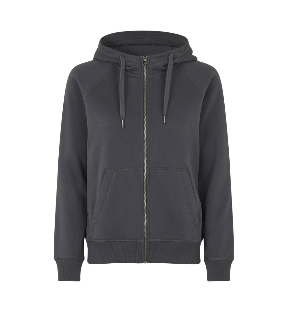 CORE hoodie | met rits | dames - Houtskool (C-295)