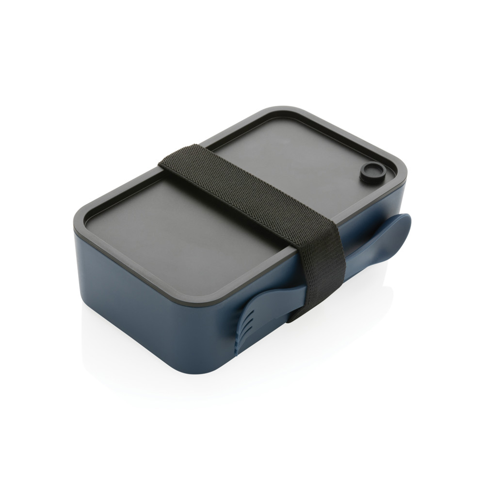 PP lunchbox met spork - donkerblauw (± PMS 289)