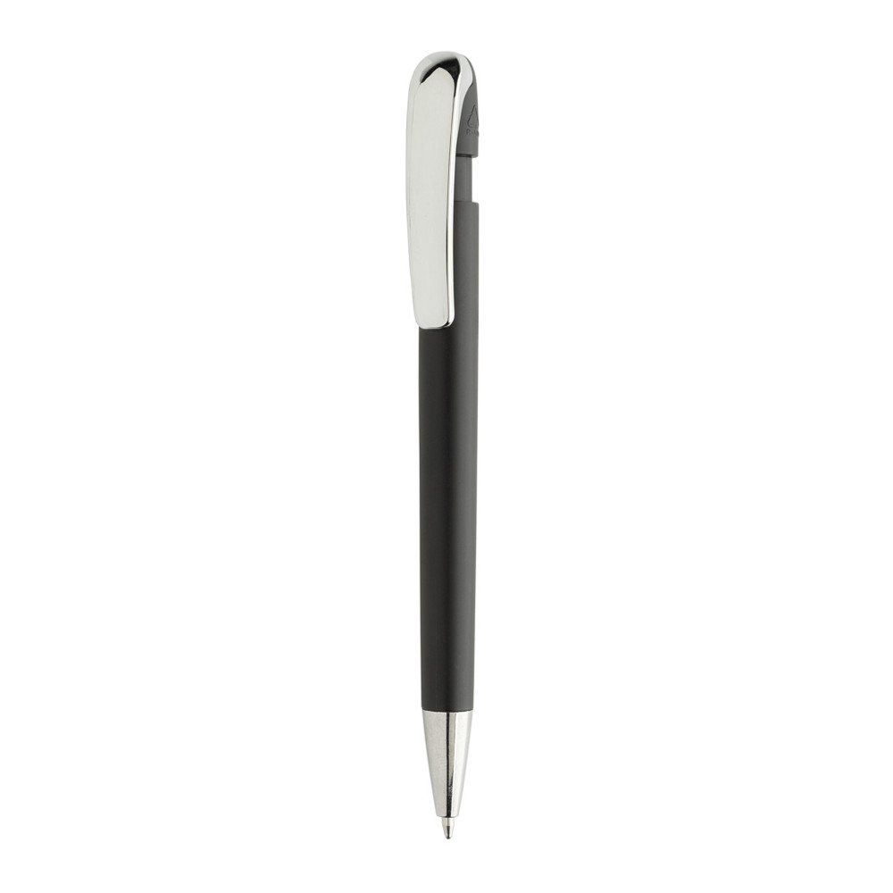 Glide GRS gecertificeerde R-ABS Pen met metalen clip - zwart (± PMS Black)