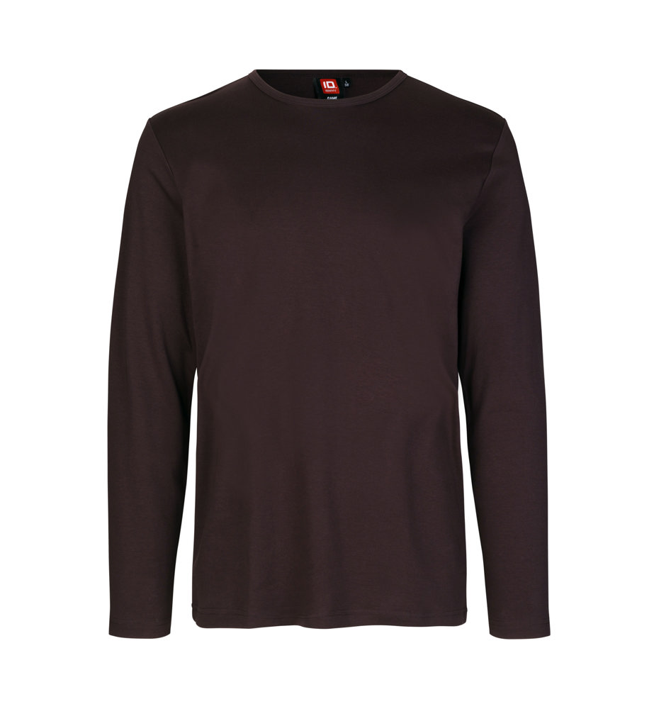 Interlock T-shirt | lange mouw - Donker bordeaux (C-294)