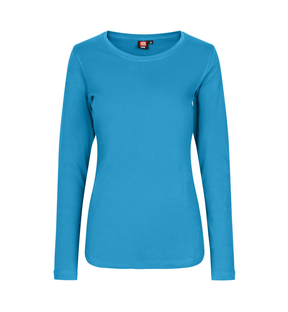 Interlock T-shirt | lange mouw | dames - Turkoois (C-715)