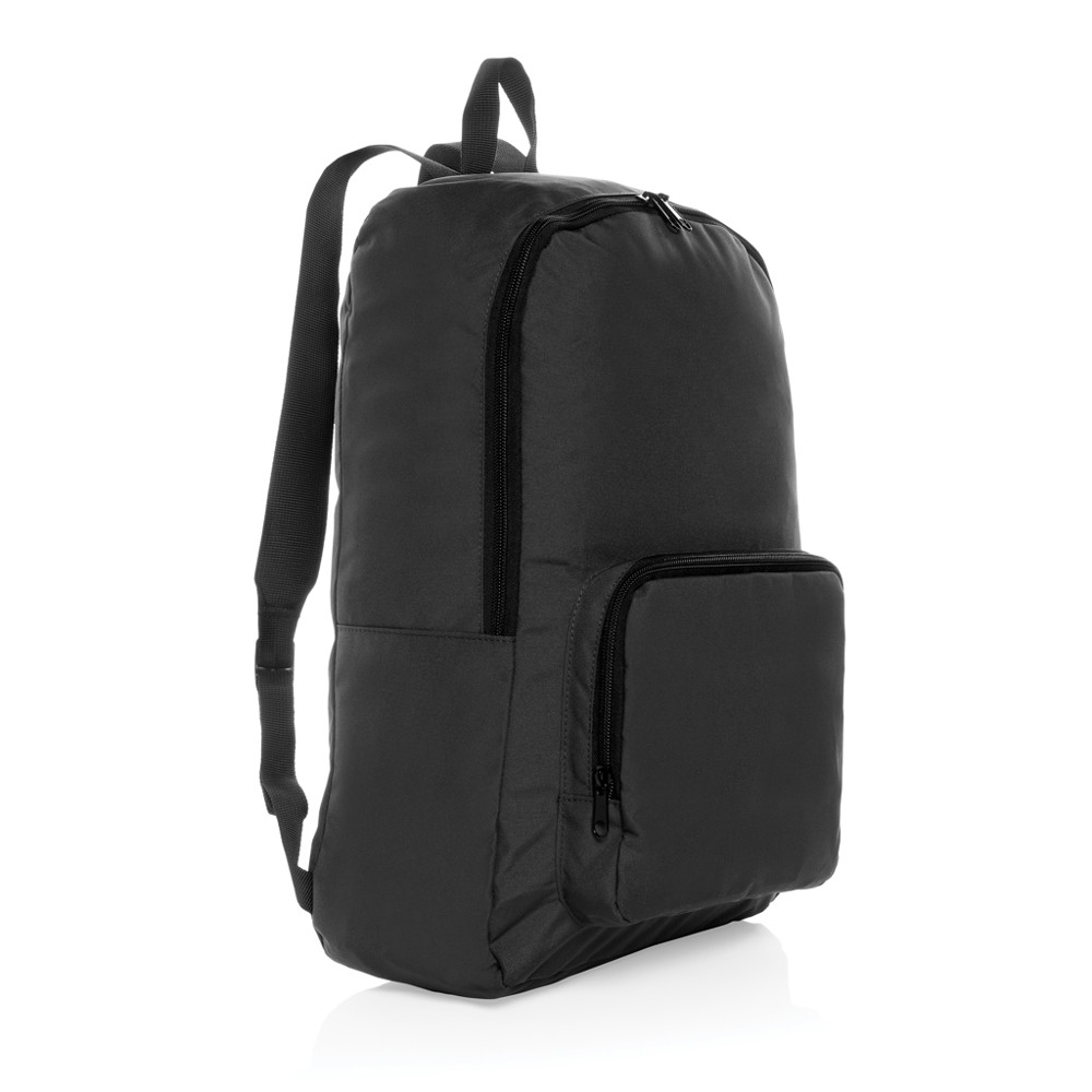 Dillon AWARE™ RPET opvouwbare klassieke rugzak - zwart (± PMS Black)