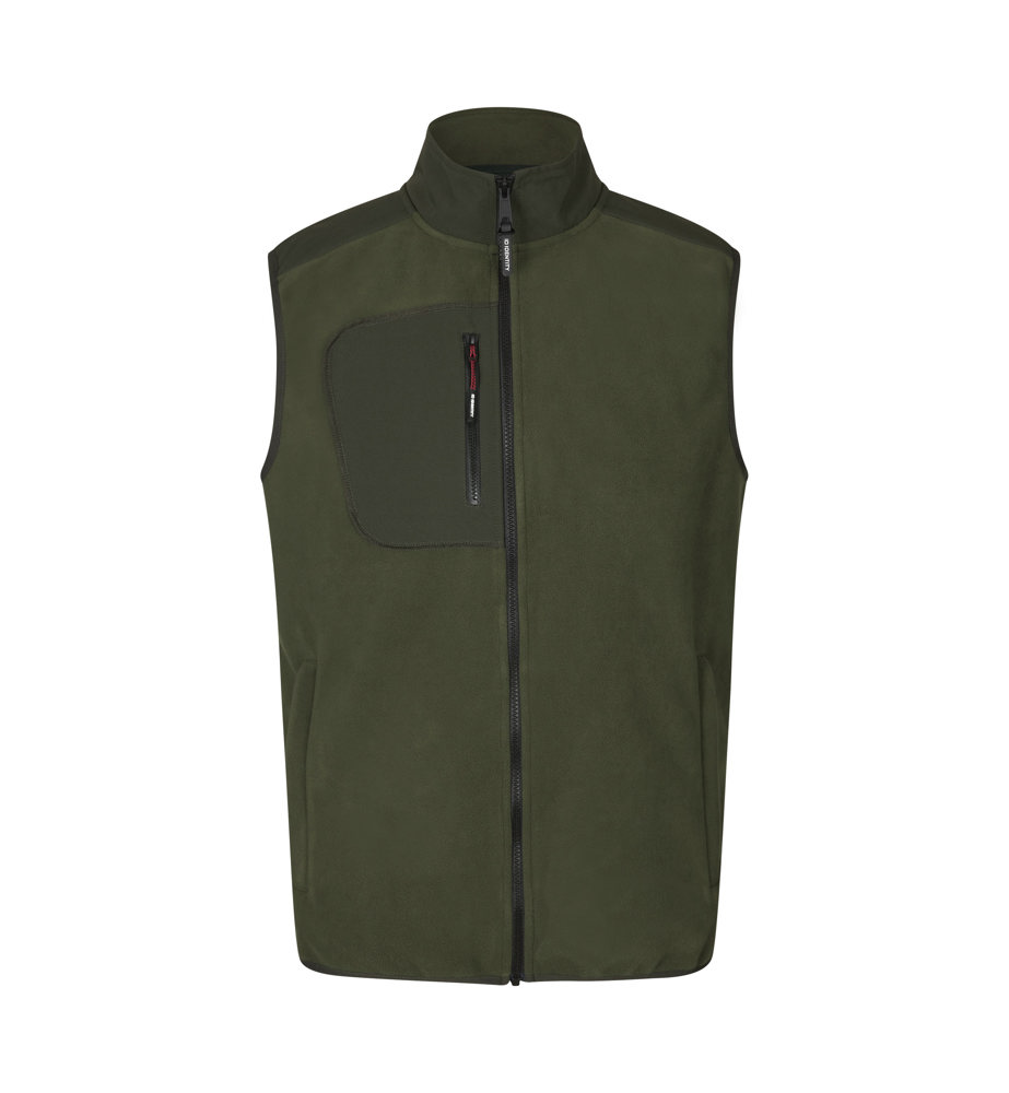 Bonded fleece vest - Olijf (C-570)