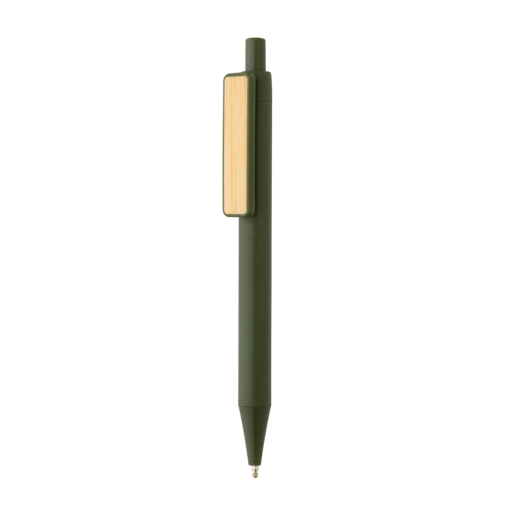 GRS RABS pen met bamboe clip - groen (± PMS 5615)