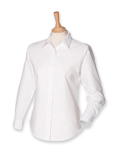 Henbury - Ladies´ Classic Long Sleeved Oxford Shirt - White