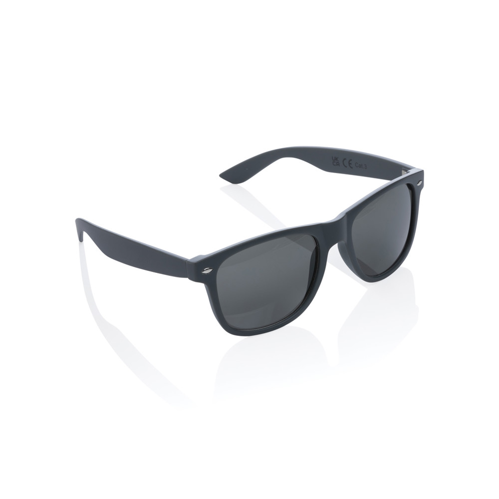 GRS recycled PC plastic zonnebril - grijs (± PMS Cool Grey 11C)
