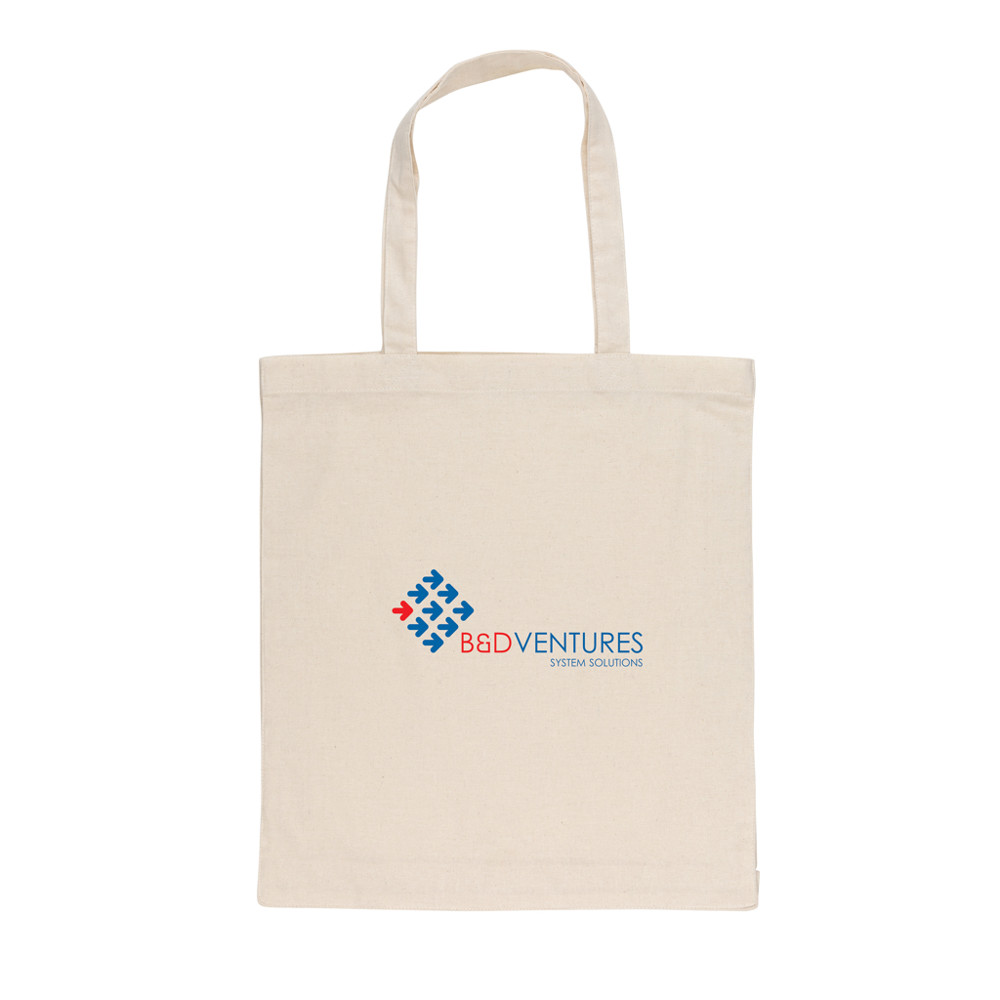 Impact AWARE™ gerecycled katoenen draagtas met bodem 145gsm
