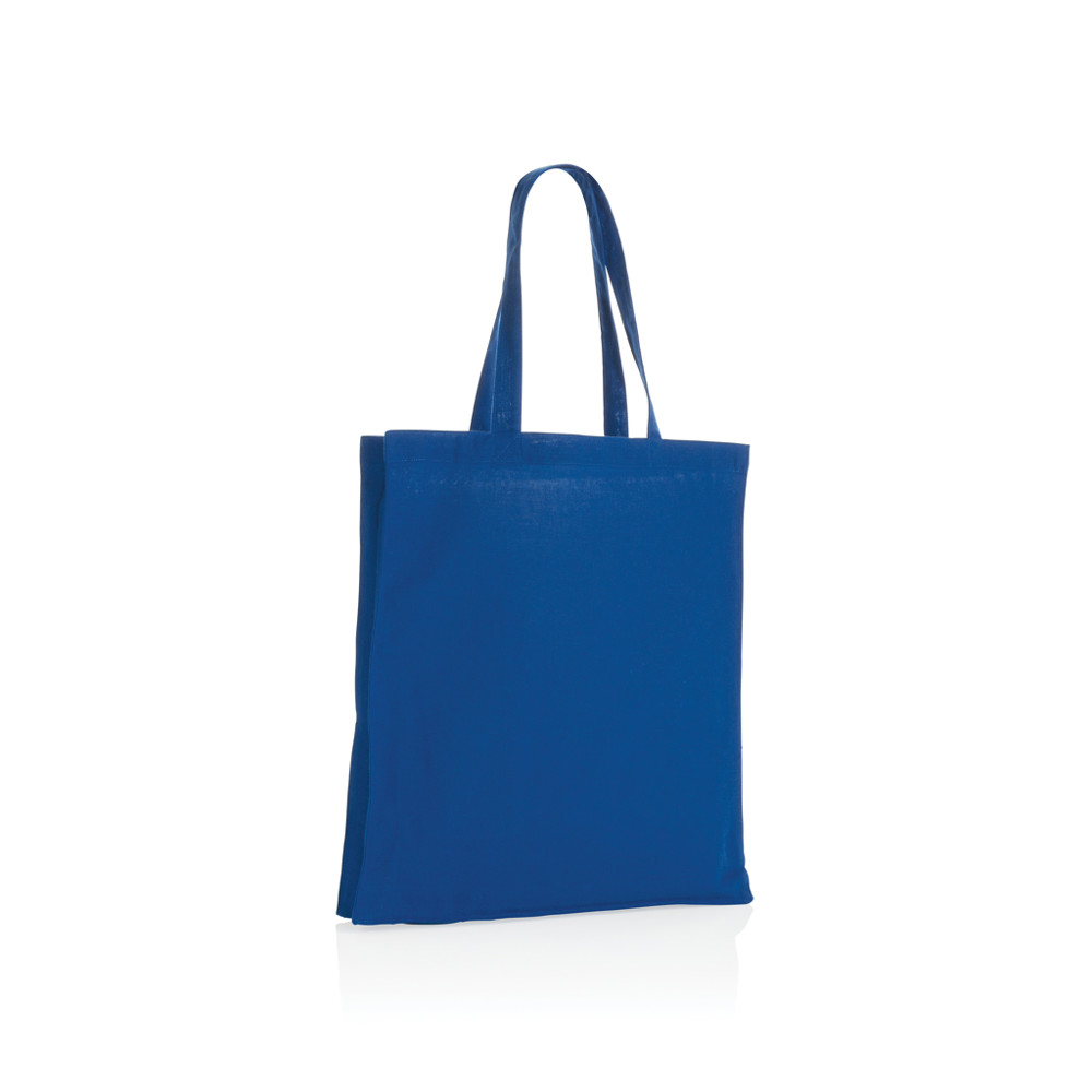 Impact AWARE™ gerecycled katoenen draagtas met bodem 145gsm - blauw (± PMS 2154C)