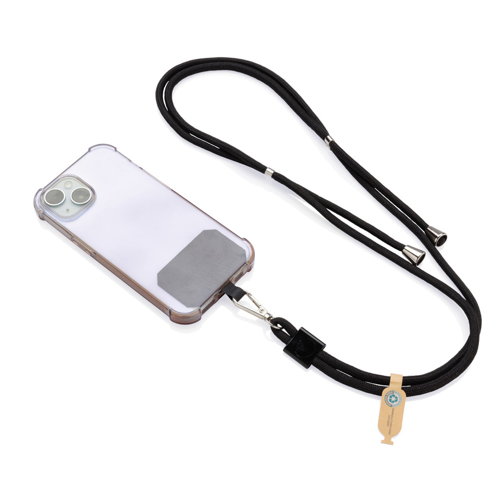 CarryLoop RCS rPET verstelbare lanyard met telefoonhouder