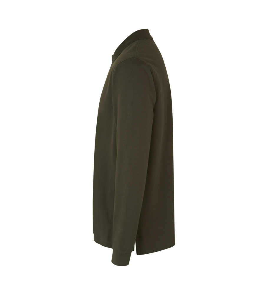 Poloshirt met lange mouw | stretch