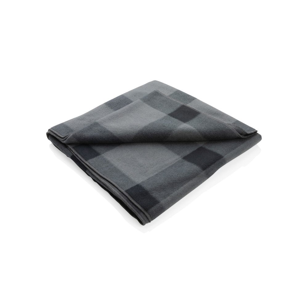 Superzacht fleecedeken met ruitdessin - antraciet (± PMS Cool Grey 11)