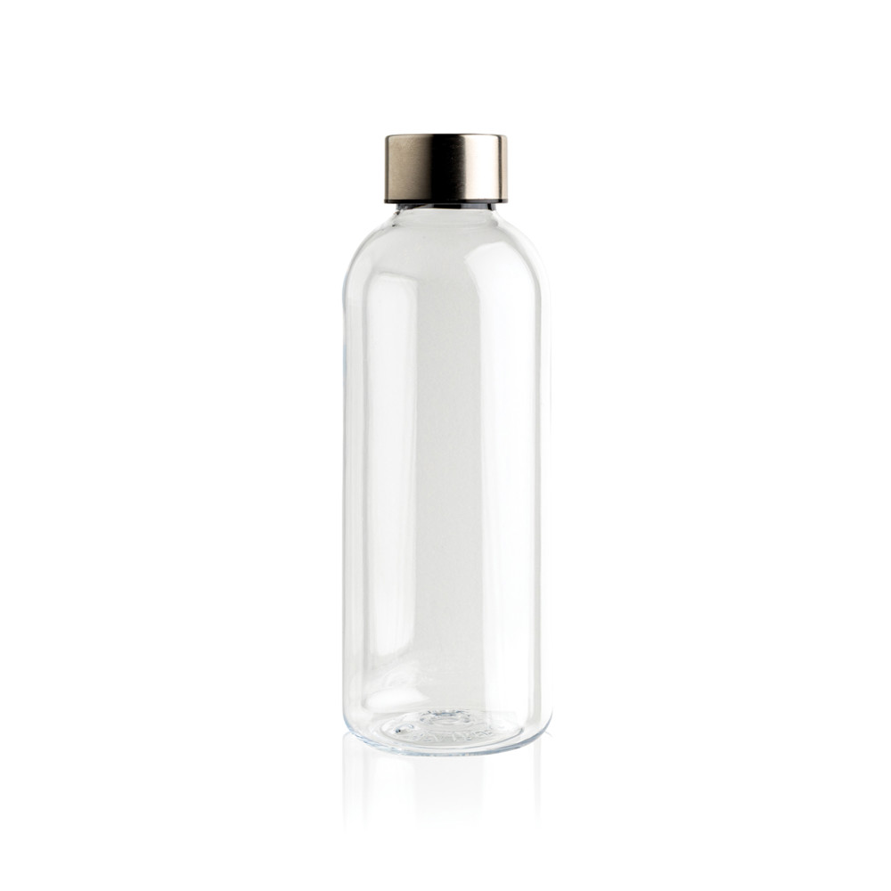 Lekvrije waterfles met metallic dop - transparant (± PMS Transparent)