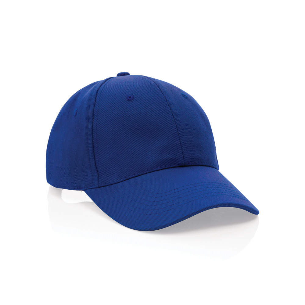 Impact AWARE™ 6 panel 280gr gerecycled katoenen cap - blauw (± PMS blue)