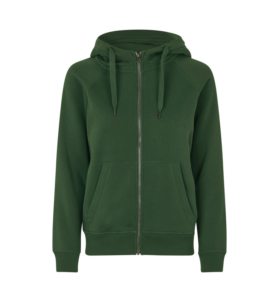 CORE hoodie | met rits | dames - Fles groen (C-590)