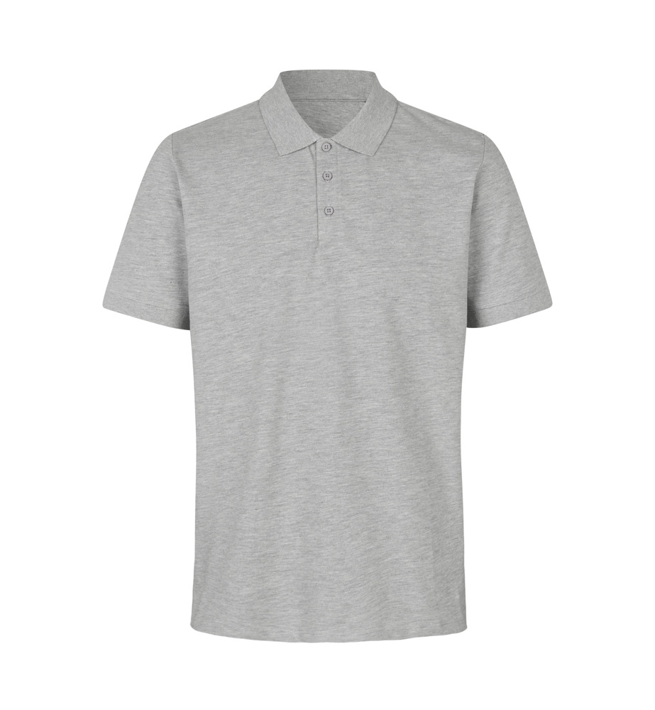 Poloshirt | biologisch katoen - Lichtgrijs gemêleerd (C-201)