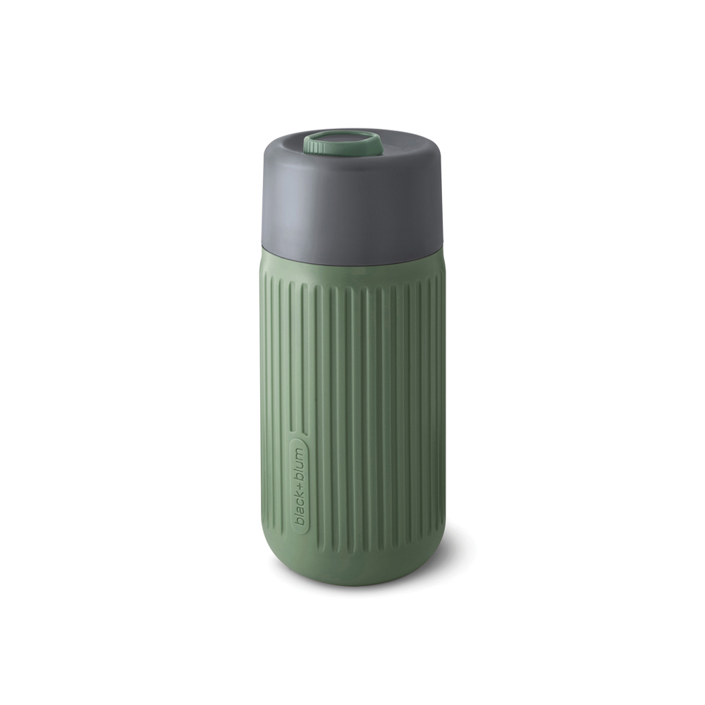Black+Blum Travel Cup Glas 340ML - olijfgroen (± PMS 357)