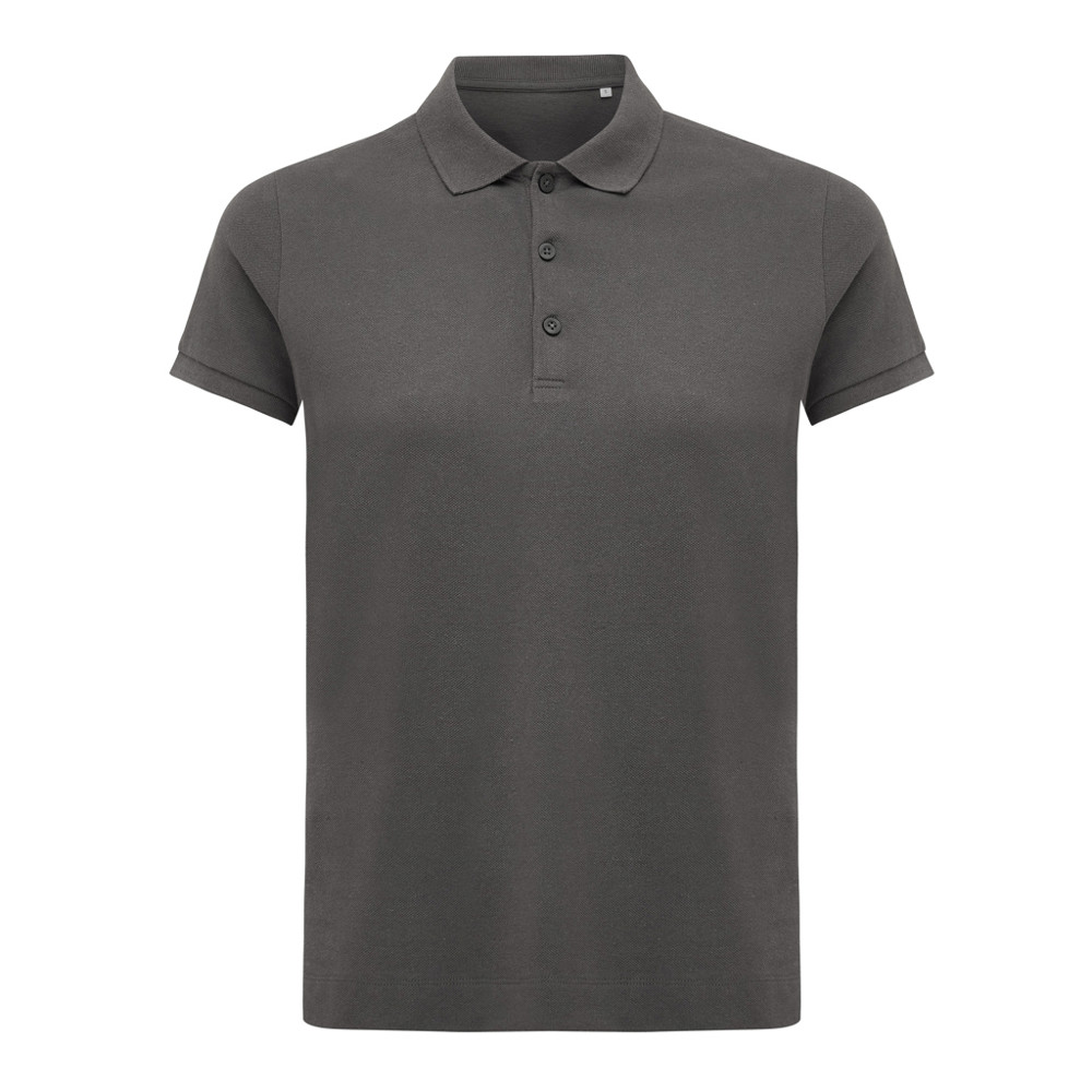 IQONIQ Yosemite dames recycled katoen pique polo - antraciet (± PMS 19-3900 TCX)