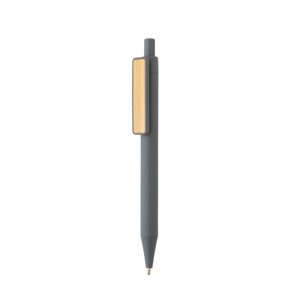 GRS RABS pen met bamboe clip - grijs (± PMS Cool Grey 9)