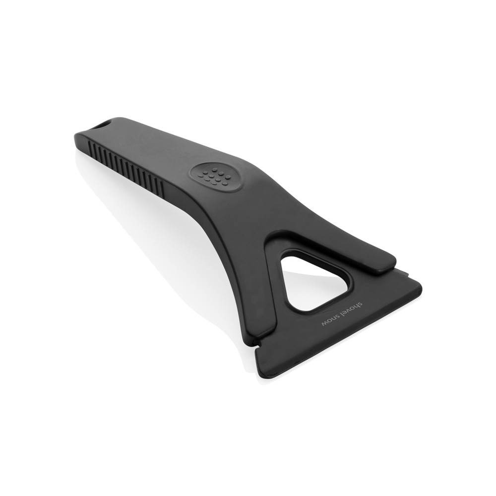 Polard RCS gerecycled plastic ijskrabber 3 in 1 - zwart (± PMS Black)