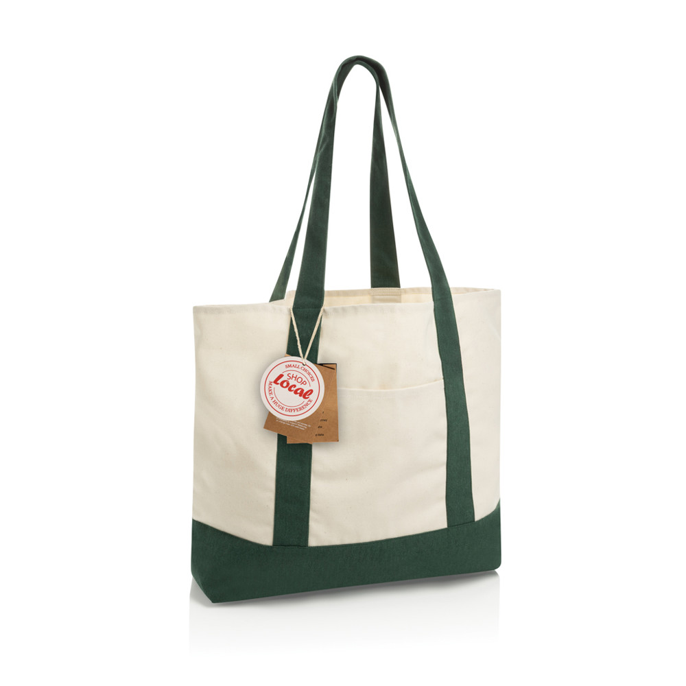 SHOP LOCAL AWARE™ recycled cotton 350gsm Tote bag - groen (± PMS Green)