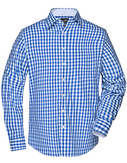 Daiber - Men´s Checked Shirt - Royal, White