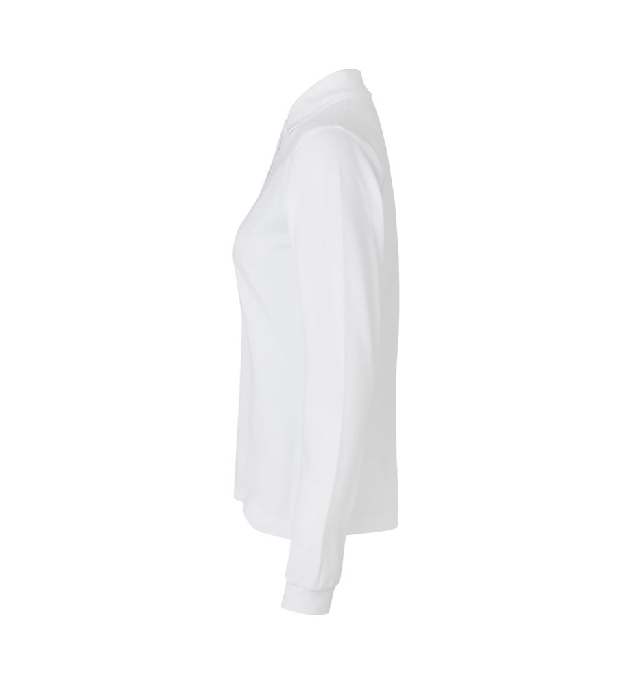 Poloshirt met lange mouw | stretch | dames