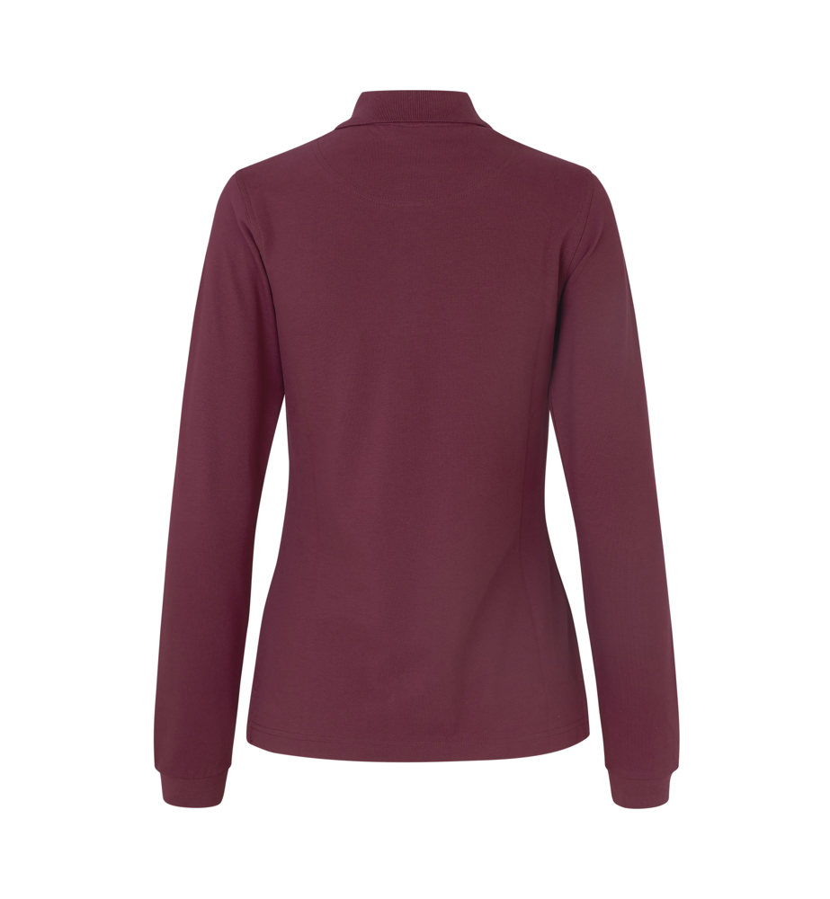 Poloshirt met lange mouw | stretch | dames