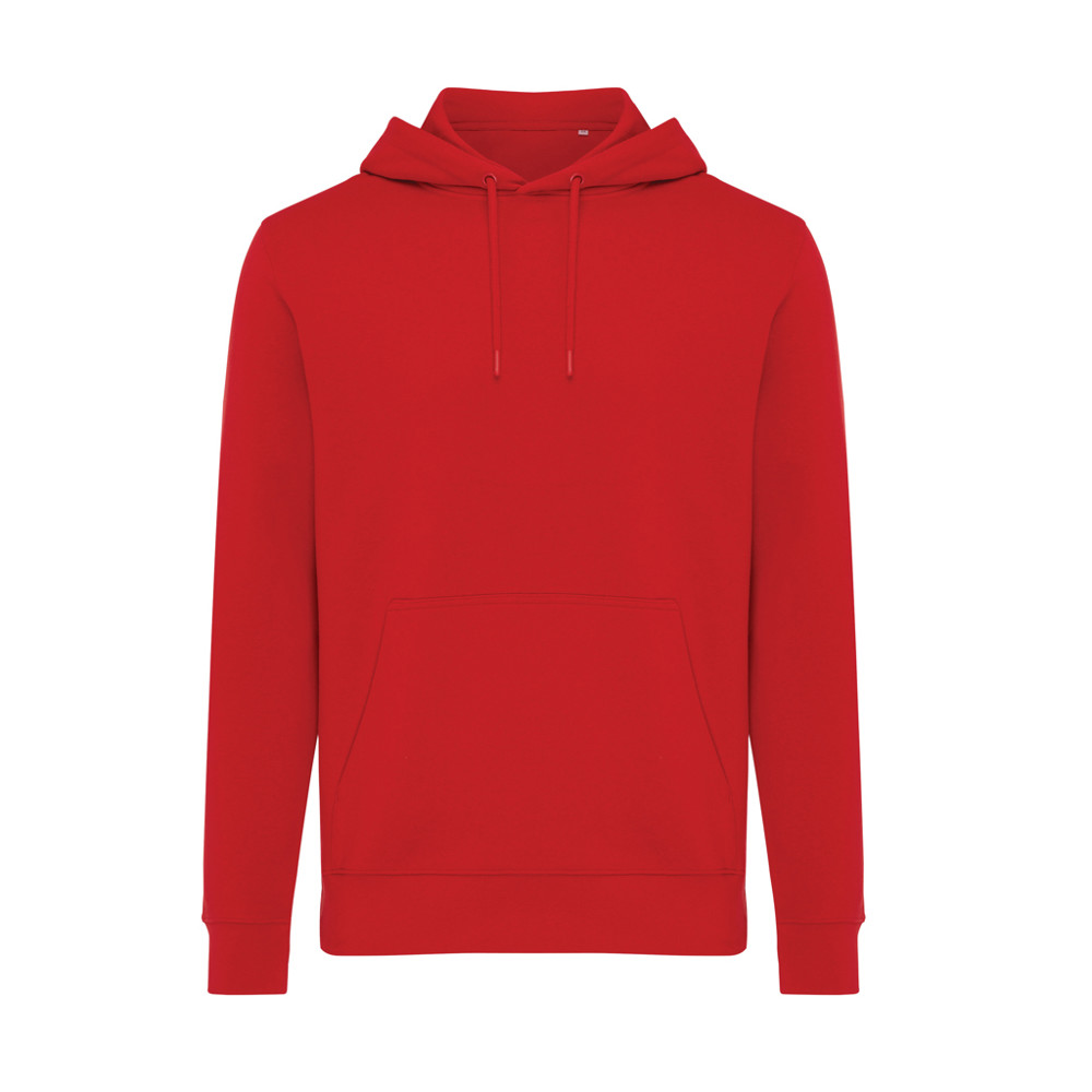 IQONIQ Rila lichtgewicht gerecycled katoen hoodie - rood (± PMS 19-1757 TCX)