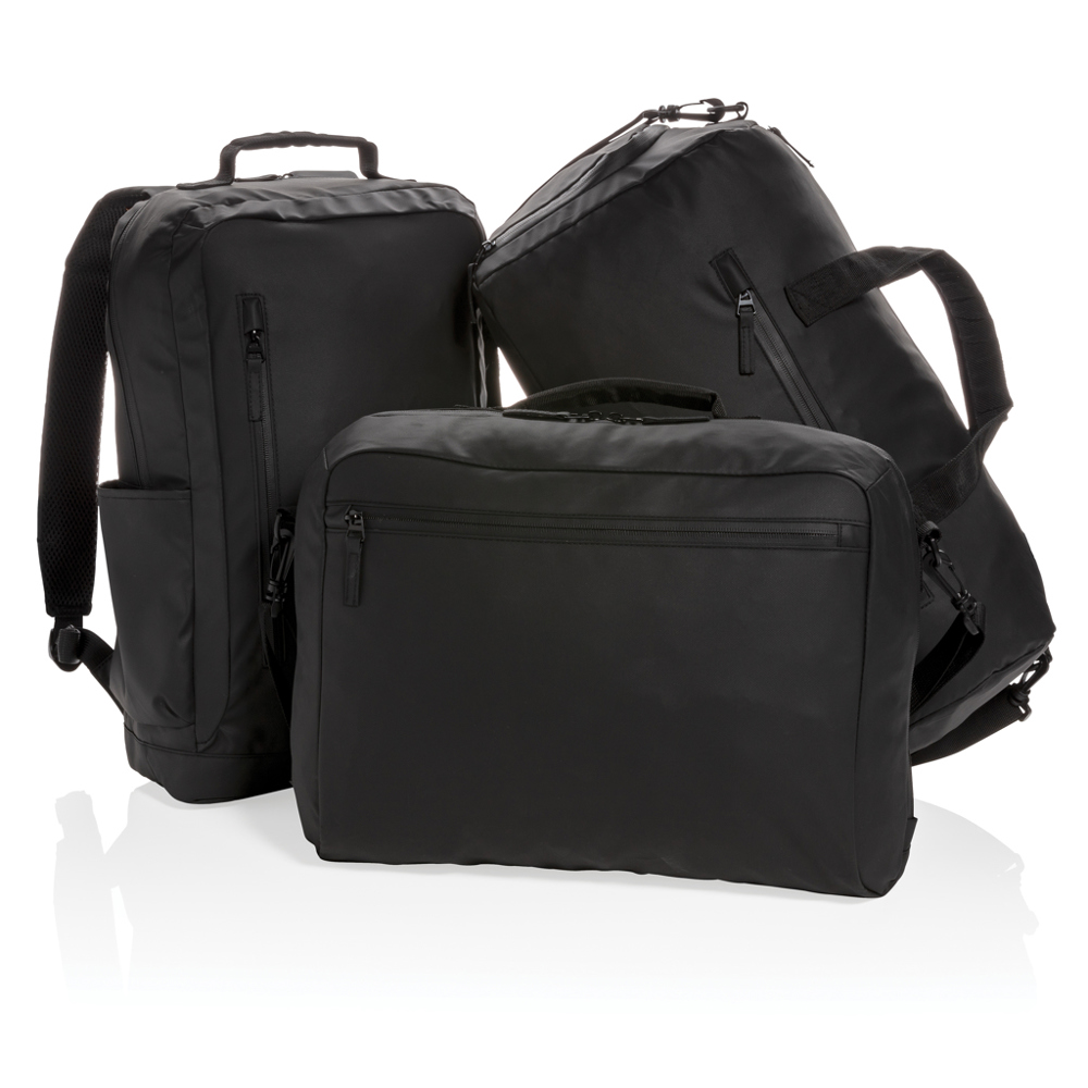 Fashion black PVC vrije 15.6" laptop rugtas