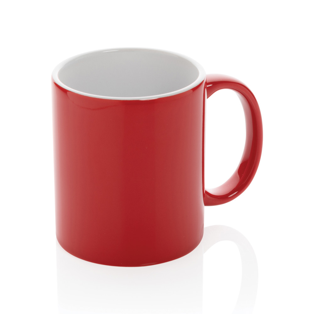 Keramische classic mok 350 ml - rood (± PMS 19-1662TCX)
