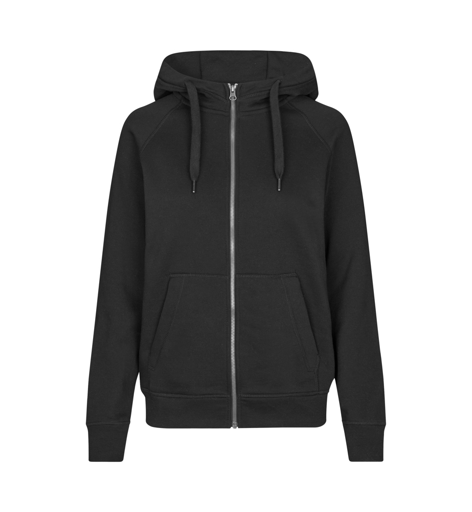 CORE hoodie | met rits | dames - Zwart (C-900)